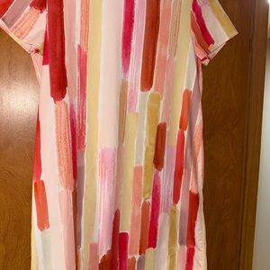 MINKPINK Pink and Red Striped Dress